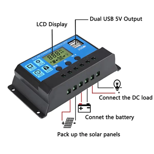 โซล่าชาร์จเจอร์ Solar Charge Controller แบตเตอรี่ 12V/24V